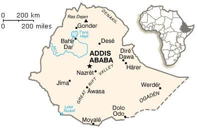 map of Ethiopia