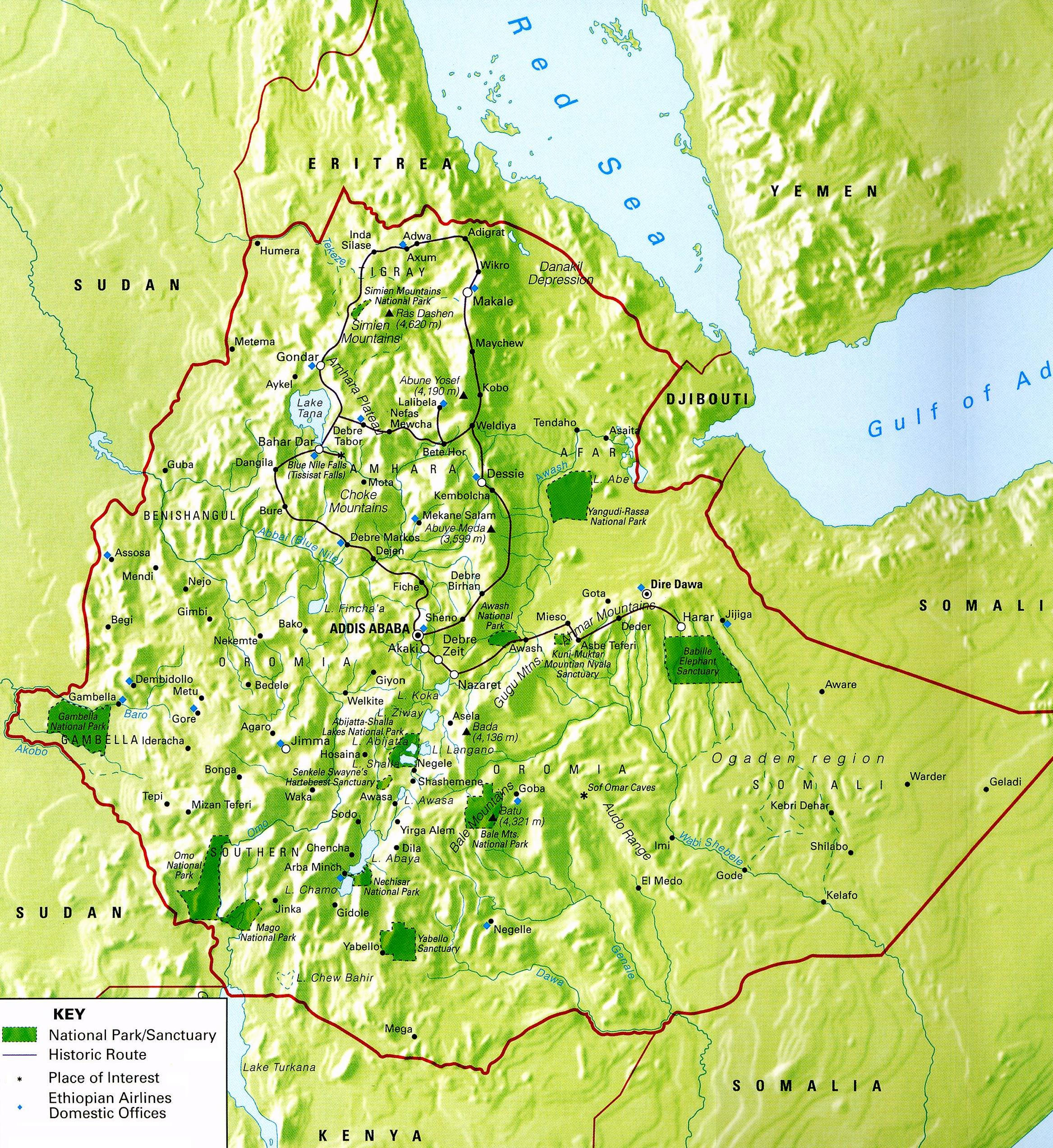 Map of Ethiopia